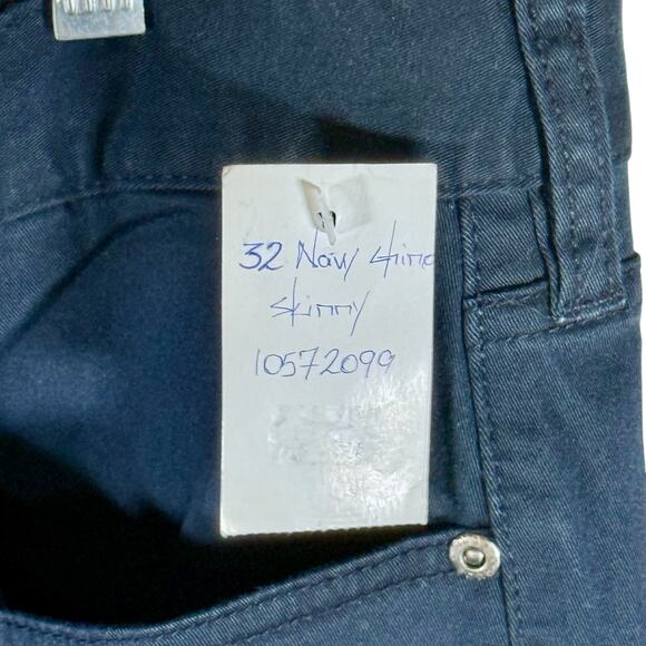 RUDE Hot Topic NWT Men's 38 Dark Navy Blue Skinny Chino Pants Light Stretch - Picture 8 of 11